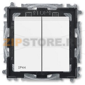 Выключатель двухклавишный, белый ABB 2CHH595940A4003 