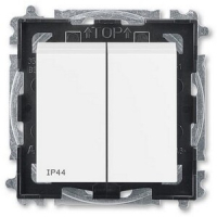 Выключатель двухклавишный, белый ABB 2CHH595940A4003