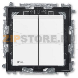 Выключатель двухклавишный, белый ABB 2CHH595940A4003 