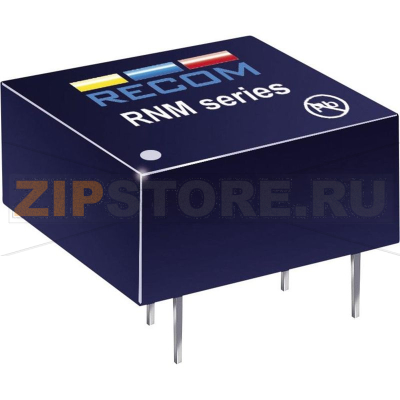 Преобразователь DC/DC, печатный монтаж, 5 В/DC, 200 mA, 1 Вт Recom RNM-0505S 