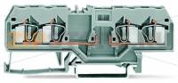 4-conductor carrier terminal block; for DIN-rail 35 x 15 and 35 x 7.5; 4 mm; CAGE CLAMP®; 4,00 mm; gray Wago 281-656