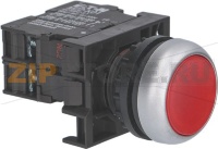 FLUSH PUSH-BUTTON RED SHINY