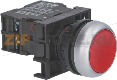 FLUSH PUSH-BUTTON RED SHINY 