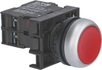 FLUSH PUSH-BUTTON RED SHINY