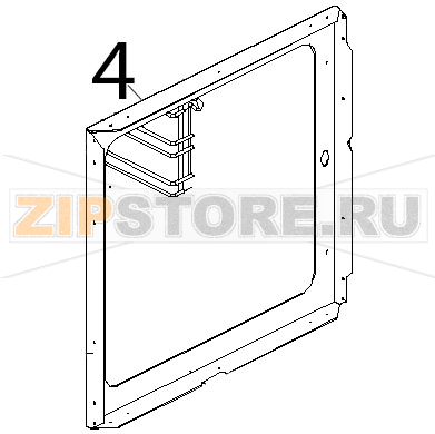 Porta interna inox Unox XV 203G Porta interna inox Unox XV 203GЗапчасть на деталировке под номером: 4