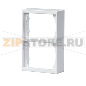 Рамка двухместная, 100 мм, монтаж: наружный, белая ABB 2TKA000342G1 
