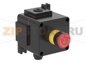 Модуль управления Control Unit Ex e, GRP, Emergency Stop LCP1.ERMX.B.1 Pepperl+Fuchs Electrical specificationsOperating voltage250 V max.Operating current16 A max.Terminal capacity2.5 mm2Functionmushroom buttonColorredContact configuration1x NO / 1x NCUsage categoryAC12 - 12 ... 250 V AC - 16 AAC15 - 12 ... 250 V AC - 10 ADC13 - 12 ... 110 V DC - 1 ADC13 - 12 ... 24 V DC - 1ANumber of poles2Operator actionlatching , pull to releaseLabelingEMERGENCY STOP / NOT AUSMechanical specificationsHeight110 mm (A)Width110 mm (B)Depth101 mm (C)External dimension142 mm with operators (C1) 125 mm with mounting brackets (K)Fixing holes distance, height110 mm (G)Fixing holes distance, width78 mm (H)Enclosure coverfully detachableCover fixingM6 stainless steel socket cap head screwsFixing holes diameter7 mm (J)Degree of protectionIP66Cable entryNumber of cable entries1 x M20 in face A fitted with polyamide Ex e stopping plug1x M20 in face B fitted with polyamide Ex e cable glandDefined entry areaface A and face BMaterialEnclosurecarbon loaded, antistatic glass fiber reinforced polyester (GRP)Finishinherent color blackSealone piece solid silicone rubberMass1.5 kgMounting7 mm slots moulded into baseGrounding2.5 mm2 grounding terminalAmbient conditionsAmbient temperature-40 ... 55 °C (-40 ... 131 °F) @ T4 -40 ... 40 °C (-40 ... 104 °F) @ T6 Data for application in connection with hazardous areasEU-Type Examination CertificateCML 16 ATEX 3009 XMarking II 2 GD Ex db eb mb IIC T* Gb Ex tb IIIC T** °C Db T6/T80 °C @ Ta +40 °C T4/T130 °C @ Ta +55 °CInternational approvalsIECEx approvalIECEx CML 16.0008XEAC approvalTC RU C-DE.GB06.B.00567ConformityDegree of protectionEN 60529General informationSupplementary informationEC-Type Examination Certificate, Statement of Conformity, Declaration of Conformity, Attestation of Conformity and instructions have to be observed where applicable. For information see www.pepperl-fuchs.com.AccessoriesOptional accessoriesEngraved traffolyte tag labelEngraved AISI 316L stainless steel tag labelColor in-fill stainless steel tag label