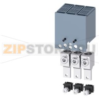 Wire Connector with control wire tap; for 2 cables; 3 pcs.; incl. Terminal Cover Extended with probe holes for voltage test; accessory for: 3VA4/5 125 Siemens 3VA9133-0JC18