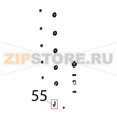 Sensore numero giri motore Unox XVC 1005EP Sensore numero giri motore Unox XVC 1005EPЗапчасть на деталировке под номером: 55