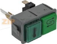 БЛОК ПЕРЕКЛЮЧАТЕЛЕЙ С 1 ЗЕЛЕНЫМ МОНОПОЛЮСНЫМ ПЕРЕКЛЮЧАТЕЛЕМ