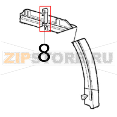 Jalousie linkehalterung Scotsman EC 126 AS Jalousie linkehalterung Scotsman EC 126 ASЗапчасть на деталировке под номером: 8