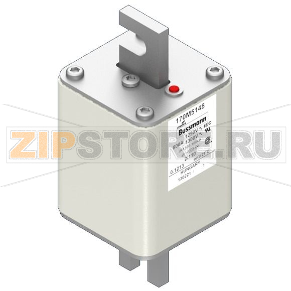 Предохранитель, 900 A, AC 1100 В, 100 кА, size 2, 61x75x138 мм, aR, DIN, IEC Eaton FUSE 900A 11 