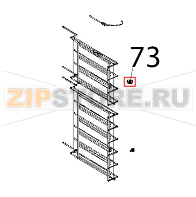 Supporto sonda al cuore con cava Unox XBC 804 Supporto sonda al cuore con cava Unox XBC 804Запчасть на деталировке под номером: 73