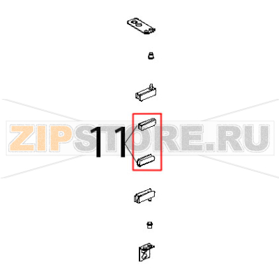 Guarn. porta fredda a band. PTFE, car/carb, Sp=1 mm Unox XL 195 Guarn. porta fredda a band. PTFE, car/carb, Sp=1 mm Unox XL 195Запчасть на деталировке под номером: 11