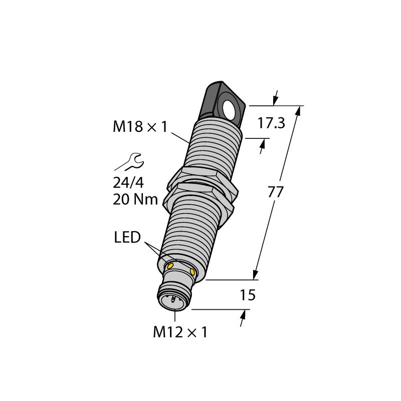 Датчик ультразвуковой Turck RU130U-M18ES-2UP8X2-H1151 