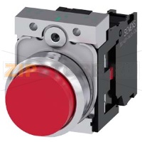 КНОПКА, 22MM, КРУГЛАЯ, МЕТАЛЛИЧЕСКАЯ ГЛЯНЦЕВАЯ, КРАСНАЯ, ВЫСТУПАЮЩАЯ КНОПКА, КОНТАКТЫ МГНОВЕННОГО ДЕЙСТВИЯ, С ДЕРЖАТЕЛЕМ, 1NC, ВИНТОВЫЕ КЛЕММЫ, С ГРАВИРОВКОЙ ЛАЗЕРОМ, UPPER AND LOWER CASE, START OF WORD ALWAYS UPPER CASE Siemens 3SU1150-0BB20-1CA0-Z&nbsp;