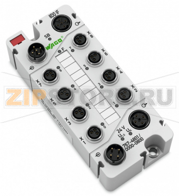 767 Series  I/O System 8-канальный дискретный выход; тока; 0,5 А; Защита от помех; 8 x M8; - Wago 767-4801/000-800 Краткое описание:Дискретный модуль вывода для управления исполнительными механизмами (например, магнитными клапанами, контакторами постоянного тока, индикаторами).Характеристики:- 8 дискретных выводов, 24 В пост.тока / 0,5 А? Возможность выполнения диагностики (поканально)- С возможностью параметризации (инверсия, стратегия подстановки значения, подстановочное значение, ручной режим, интерактивное моделирование и диагностика)Комплектация:1 маркер WMB, красный1 маркировочная полоса2 защитные крышки M8...