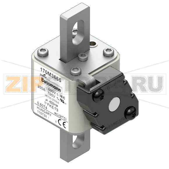 Предохранитель, 200 A, AC 690 В, 200 кА, size 1, 45x59x110 мм, aR, IEC UL Eaton FUSE 200A 690V 