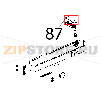 Coperchio staffa superiore porta Unox XBC 905 Coperchio staffa superiore porta Unox XBC 905Запчасть на деталировке под номером: 87