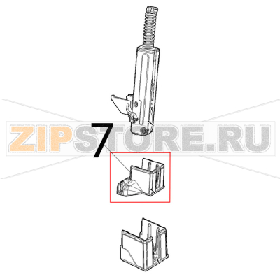 Tappo colonnina LM600 INF DX Unox XFT 110 Tappo colonnina LM600 INF DX Unox XFT 110Запчасть на деталировке под номером: 7