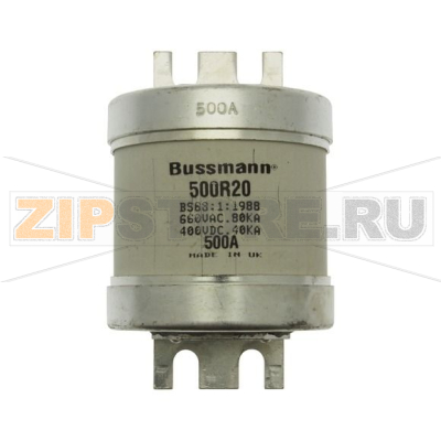 Предохранитель, 500 A, AC 660 В, 80 кА, BS88, 74x112 мм, gL/gG, BS, 94 мм Eaton 500A 690V AC INDUS 