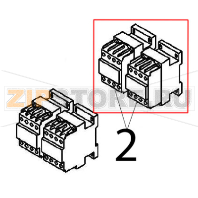 Контактор BF25 230 V, 50/60 Hz, 32(25) A Angelo Po FX61E1 Контактор BF25 230 V, 50/60 Hz, 32(25) A Angelo Po FX61E1Запчасть на деталировке под номером: 2
