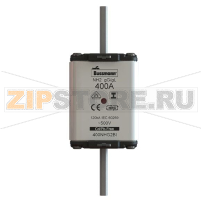 Предохранитель, 315 A, AC 500 В, 120 кА, NH2, gL/gG, IEC Eaton NH FUSE 315A 500V GL/GG SIZE 2 