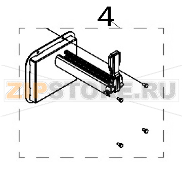 Label supply spindle assembly TSC PEX-1160 Label supply spindle assembly TSC PEX-1160Запчасть на деталировке под номером: 4