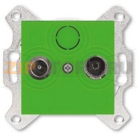 Розетка проходная TV-R, 7 дБ, зелёная ABB 2CHH083607A6067