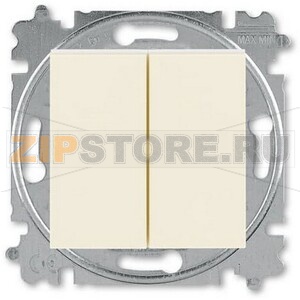 Переключатель двухклавишный, слоновая кость ABB 2CHH595245A6017 