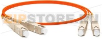 Hyperline FC-D2-50-SC/PR-SC/PR-H-3M-LSZH-OR Патч-корд волоконно-оптический (шнур) MM 50/125, SC-SC, 2.0 мм, duplex, LSZH, 3 м