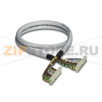 Подготовленный круглый кабель с двумя 40-контактными разъемами с пружинными зажимами (соединение 1:1) Phoenix Contact FLK 40/EZ-DR/ 600/KONFEK