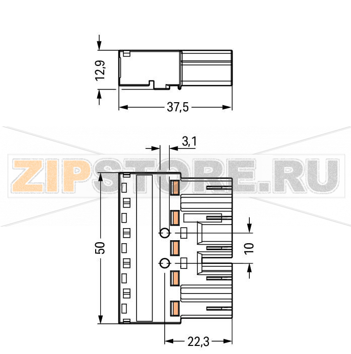 Штекер; 5-пол.; Код. I; 4,00 mm; синие Wago 770-1115 Protected against mismating and maintenance-freePush-in CAGE CLAMP® spring pressure connection technology allows solid conductors to be simply pushed into a unit.Two wire connections per pole for loops or bridgesAdditional variable coding is possible....