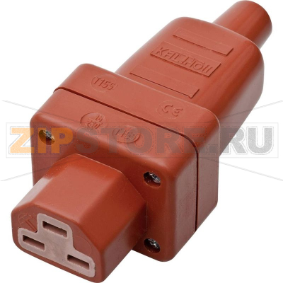 Вилка IEC C21, 16 А, красная, 1 шт Kalthoff 444007 