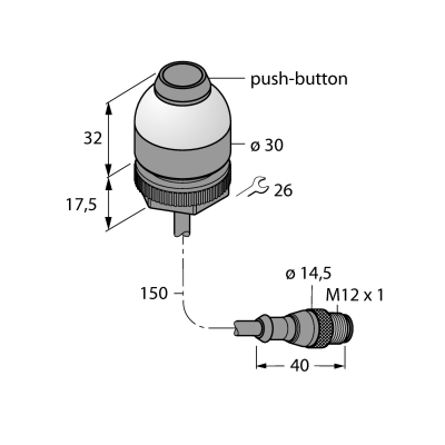 Кнопка Turck K30APPBGREQP 