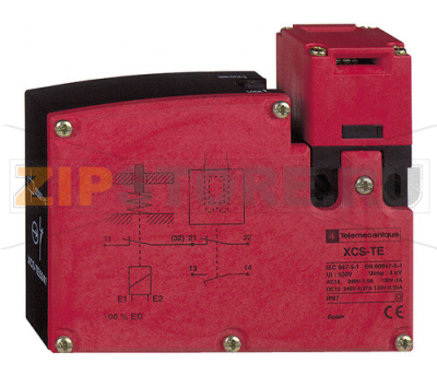 Реле предохранительное 300 В, 6 А, НЗ, НО, 2 полюса, IP67 Schneider Electric XCSTE5511 