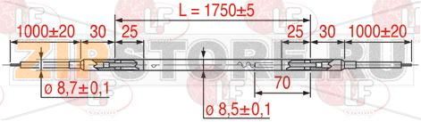 НАГРЕВАТЕЛЬНЫЙ ЭЛЕМЕНТ В ОБОЛОЧКЕ  RSV-175 600 ВТ 230 В 