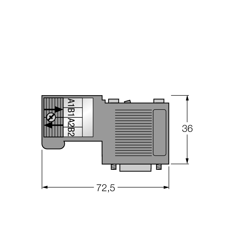Разъем разборный Turck 6ES7972-0BA52-0XA0-IP20FC 