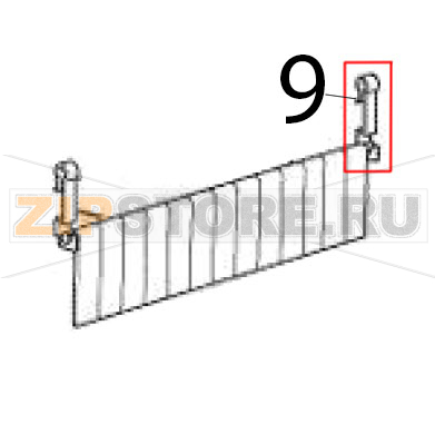 Curtain bracket (right) Scotsman B 31 Curtain bracket (right) Scotsman B 31Запчасть на деталировке под номером: 9