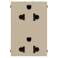 Механизм двойной розетки EU/US стандарта, шампань ABB 1678.80