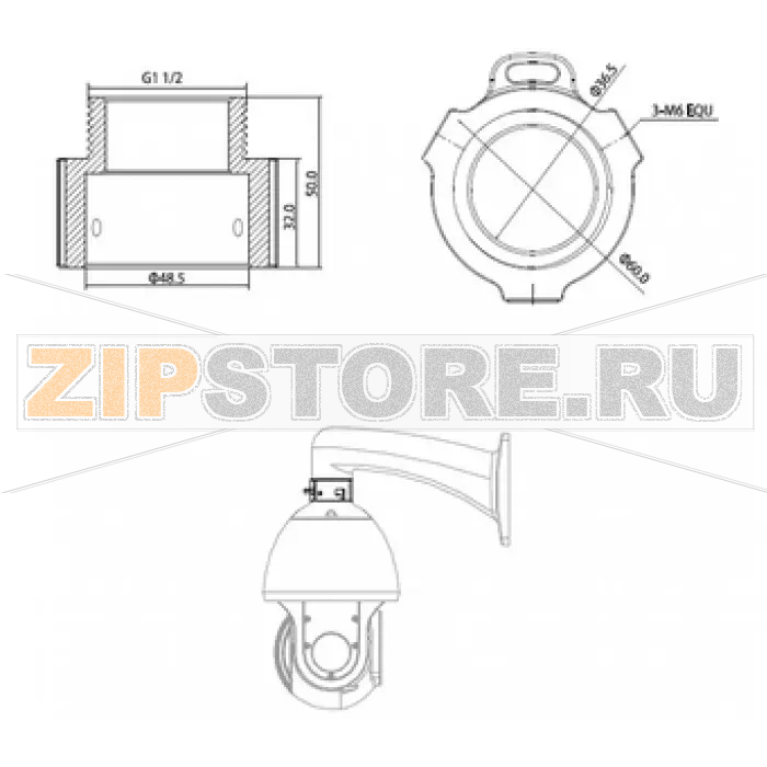 Адаптер навесной Dahua DH-PFA114 