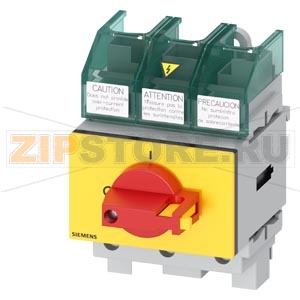 SENTRON, Molded case switch 3LD5 UL, Emergency switching-off, 3-pole, certified according to UL489 UL60947-4-1 and IEC60947-3, UL: 60A, SCCR 50kA at 480VAC, Operating power at 480VAC 3-phase: 40hp, IEC: 63A, Operating power at AC-23A at 400V: 30kW, floor 
