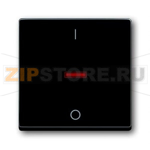 Клавиша для одноклавишных выключателей/переключателей/кнопок с символом &quot;I/O&quot;, антрацитовая ABB 2CKA001751A2927 