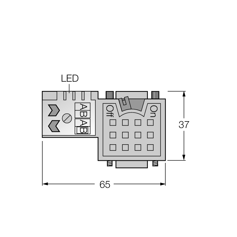 Кабель PROFIBUS Turck RSSW-D9WH/T-RKSW-451-1M-1M 