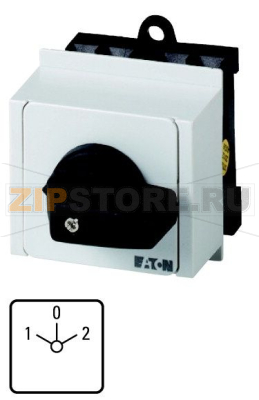 Переключатель, контакты: 8, 20 A, панель: 1-0-2, 60°, с фиксацией Eaton T0-4-8213/IVS 