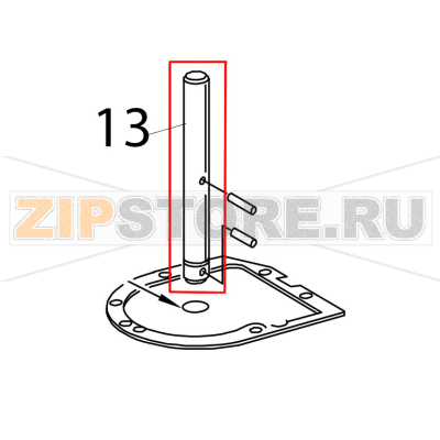 Shaft vertical center KitchenAid 5K45SSEWH Shaft vertical center KitchenAid 5K45SSEWHЗапчасть на деталировке под номером: 13