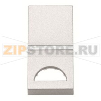 Клавиша одноклавишного одномодульного выключателя/переключателя/кнопки с окном для шильдика с символом, альпийский белый ABB 2CLA210190N1101