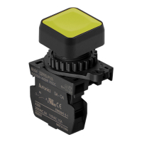 Выключатель кнопочный, Ø отверстия: 22/25 мм Autonics S2PRS-P1YAM