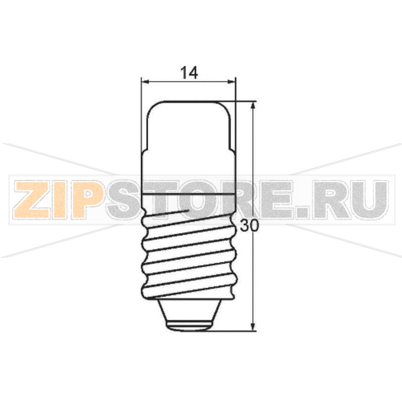 Лампа трубчатая 30 В, 3 Вт, 0.1 A, цоколь: E14, прозрачная, 1 шт Barthelme 00253003 
