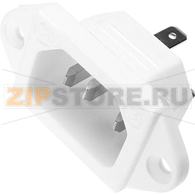 Розетка IEC, C14, 10 А, белая, 1 шт Kaiser 781/ws 